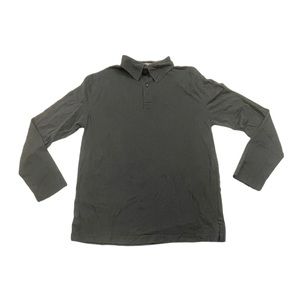 Zimmerli of Switzerland Swiss First black long sleeve polo shirt